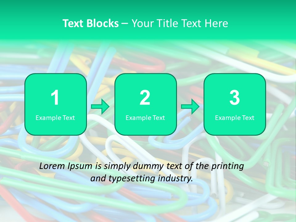 Pile Of Multicolored Clamps PowerPoint Template