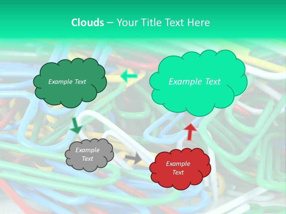 Pile Of Multicolored Clamps PowerPoint Template