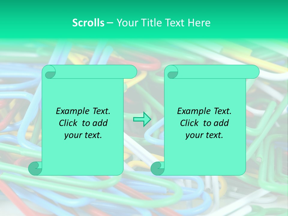 Pile Of Multicolored Clamps PowerPoint Template