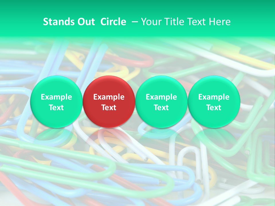 Pile Of Multicolored Clamps PowerPoint Template