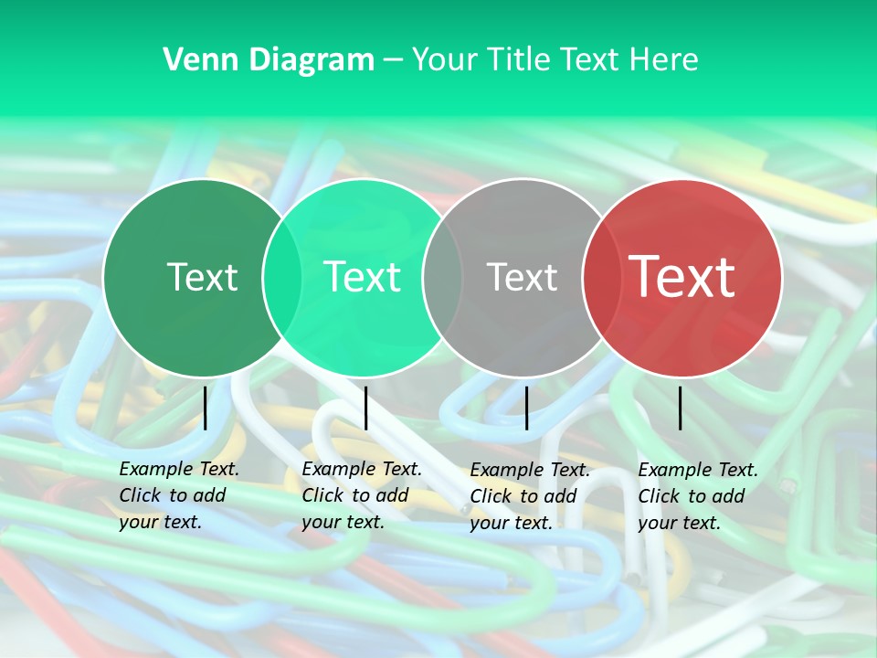 Pile Of Multicolored Clamps PowerPoint Template