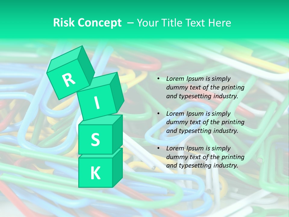 Pile Of Multicolored Clamps PowerPoint Template