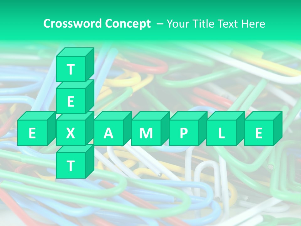Pile Of Multicolored Clamps PowerPoint Template
