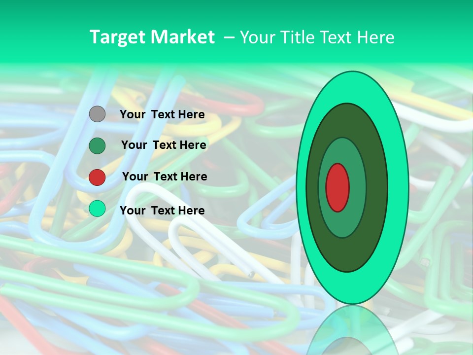 Pile Of Multicolored Clamps PowerPoint Template