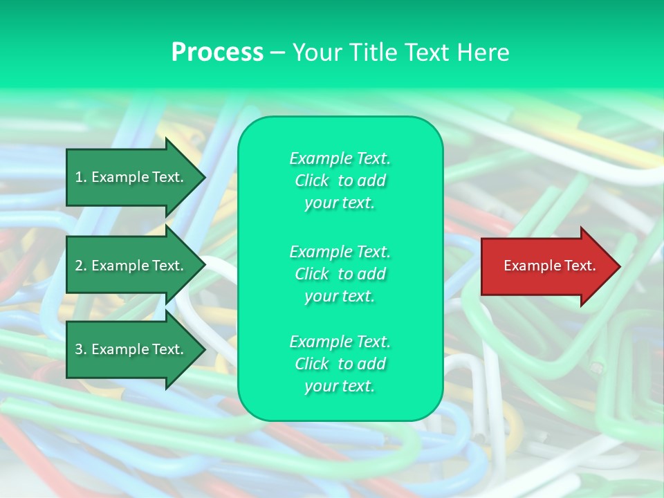 Pile Of Multicolored Clamps PowerPoint Template