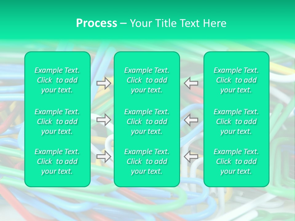 Pile Of Multicolored Clamps PowerPoint Template