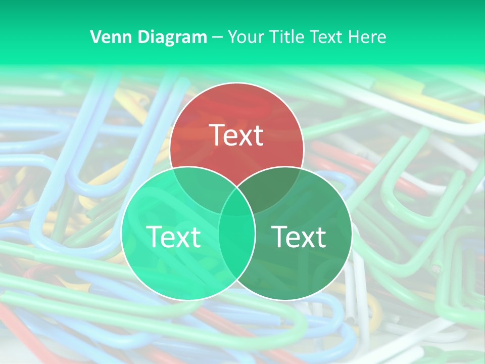 Pile Of Multicolored Clamps PowerPoint Template