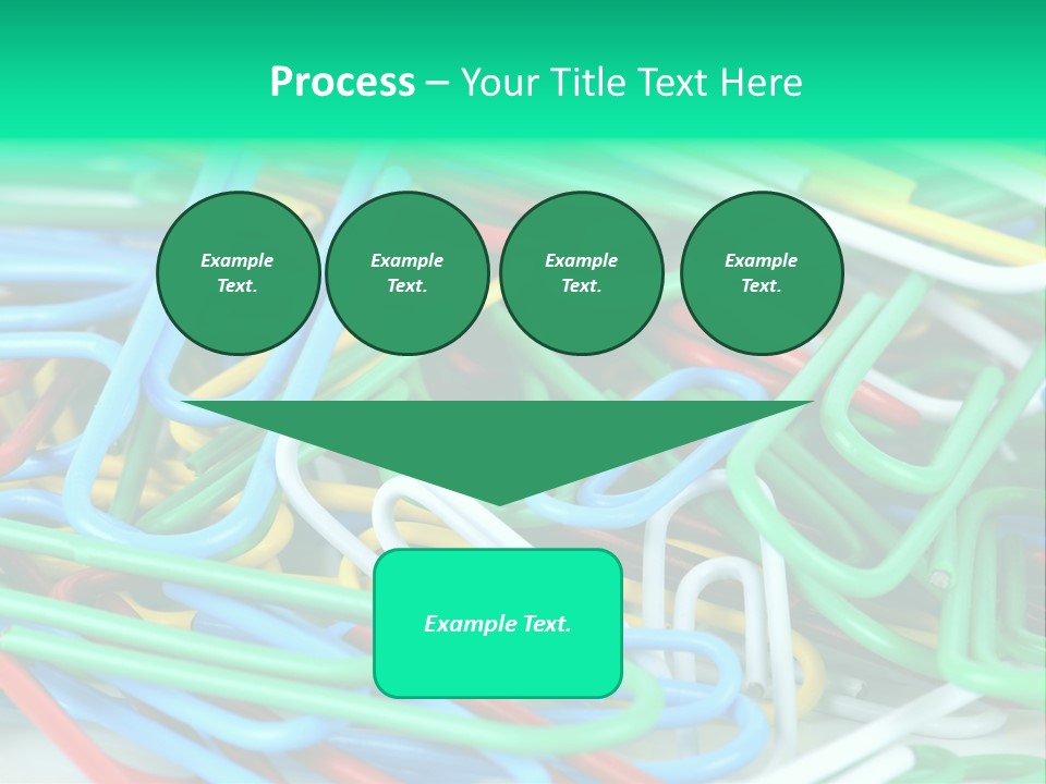 Pile Of Multicolored Clamps PowerPoint Template