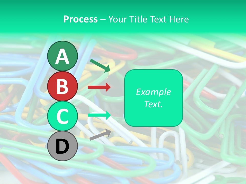 Pile Of Multicolored Clamps PowerPoint Template