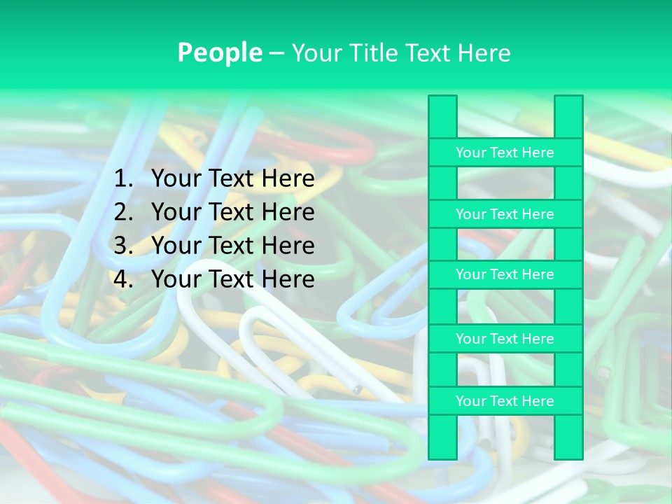 Pile Of Multicolored Clamps PowerPoint Template