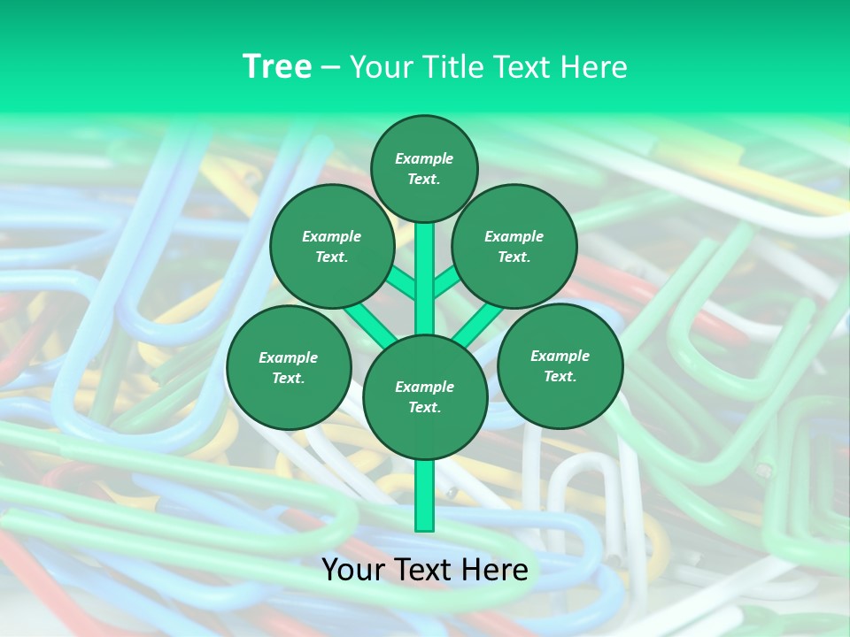 Pile Of Multicolored Clamps PowerPoint Template