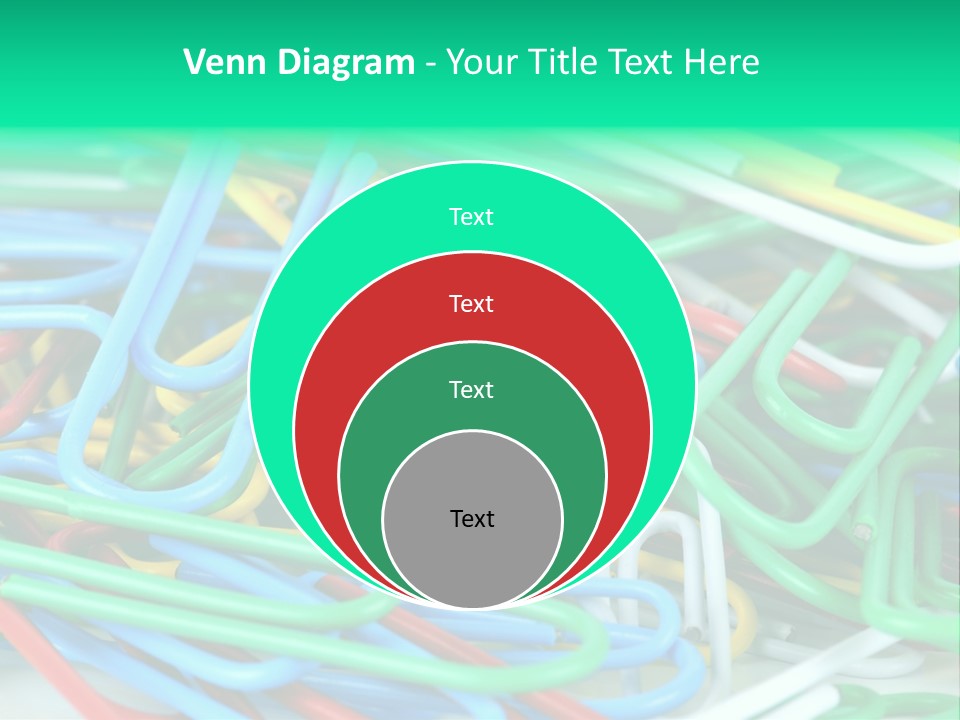 Pile Of Multicolored Clamps PowerPoint Template