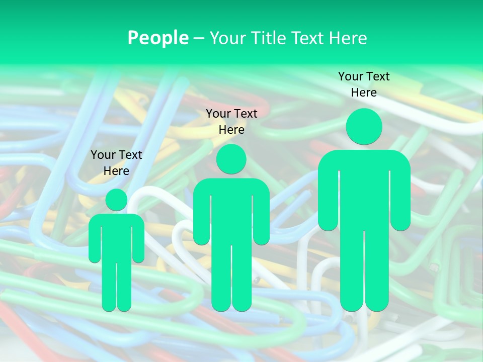 Pile Of Multicolored Clamps PowerPoint Template