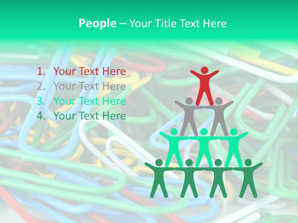 Pile Of Multicolored Clamps PowerPoint Template