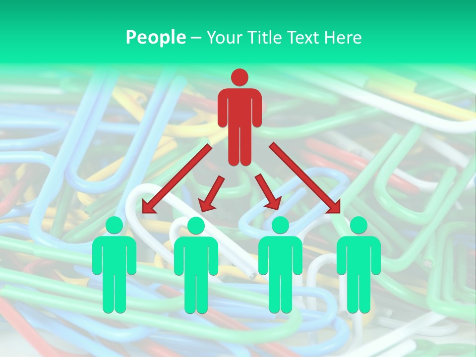 Pile Of Multicolored Clamps PowerPoint Template