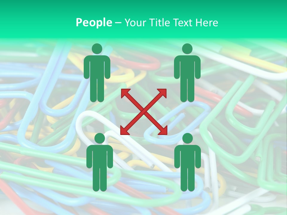 Pile Of Multicolored Clamps PowerPoint Template