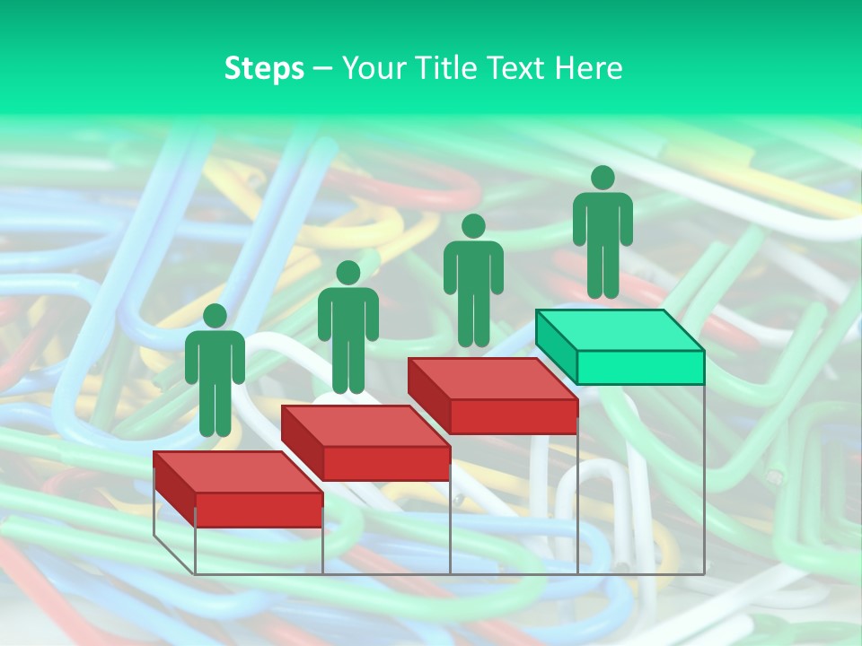 Pile Of Multicolored Clamps PowerPoint Template