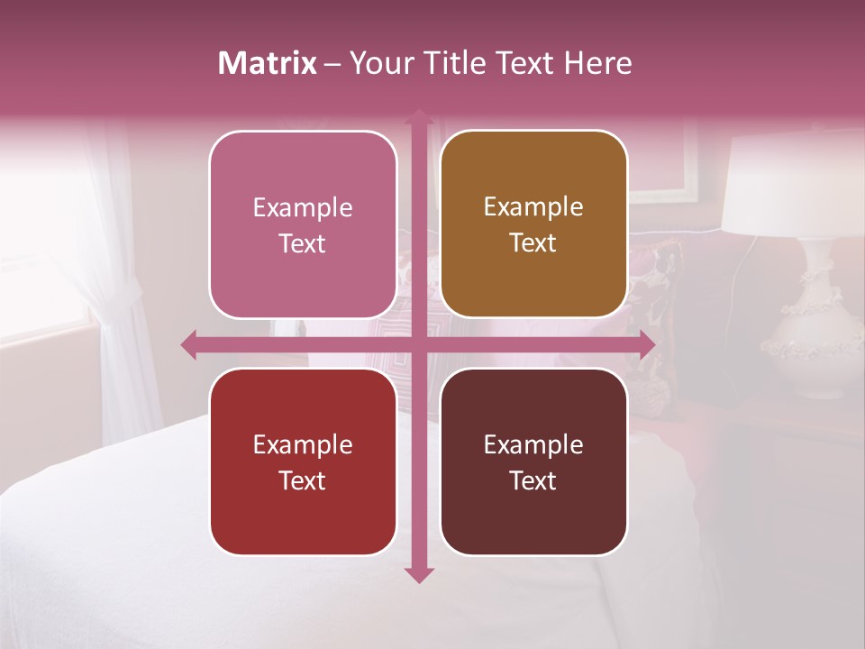 Attractive Fun Bright Modern Bedroom For Young Girls. PowerPoint Template