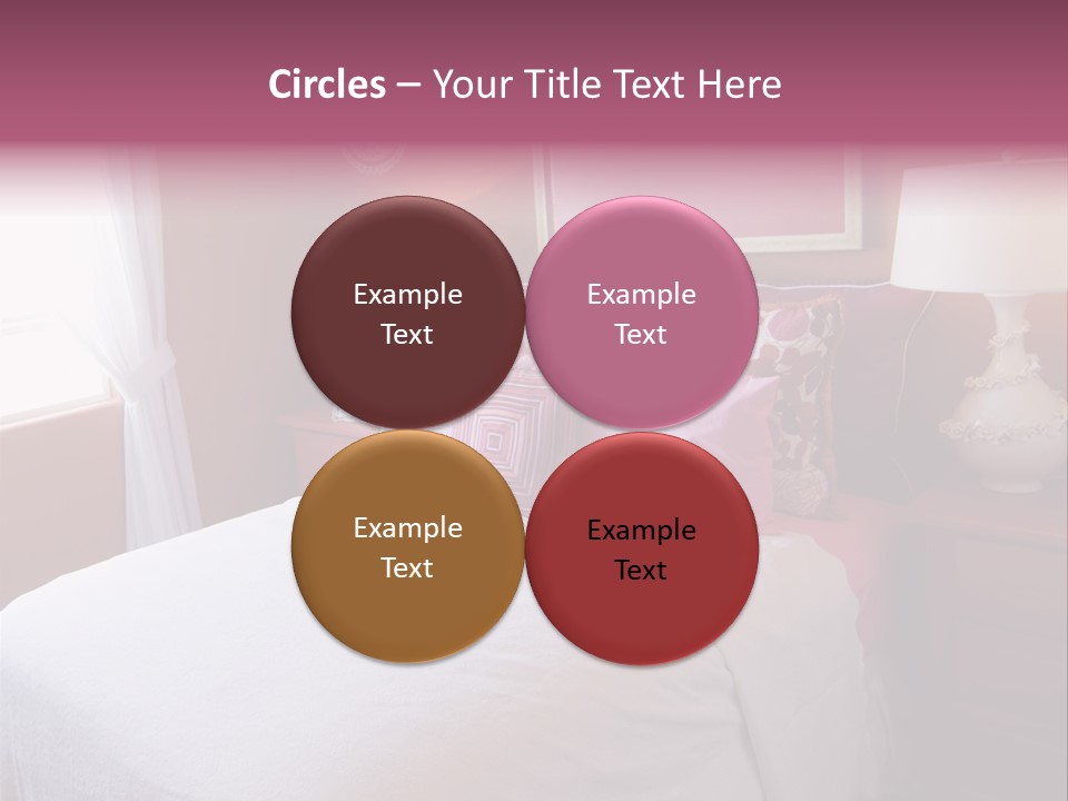 Attractive Fun Bright Modern Bedroom For Young Girls. PowerPoint Template