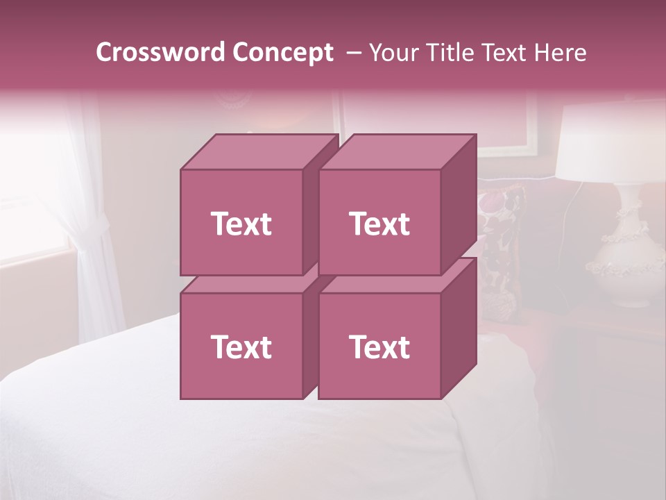 Attractive Fun Bright Modern Bedroom For Young Girls. PowerPoint Template