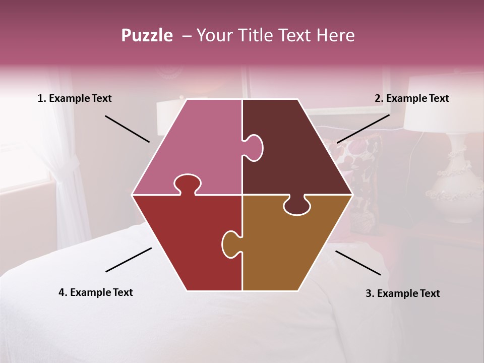 Attractive Fun Bright Modern Bedroom For Young Girls. PowerPoint Template