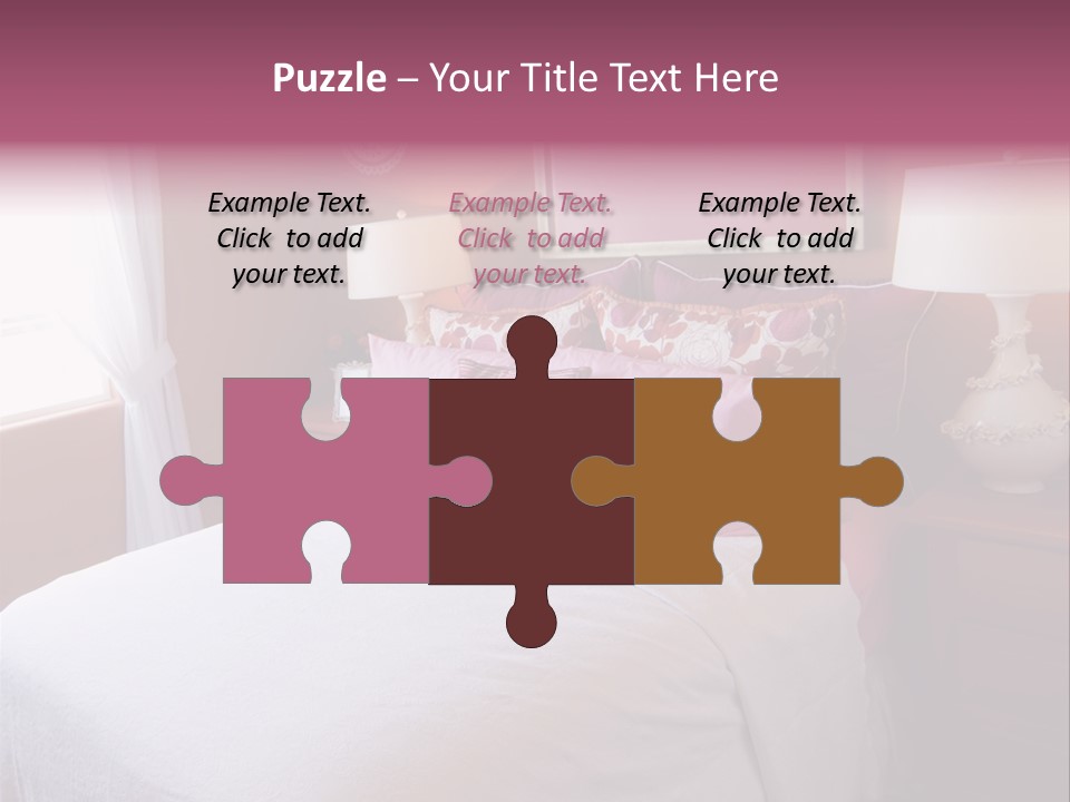 Attractive Fun Bright Modern Bedroom For Young Girls. PowerPoint Template