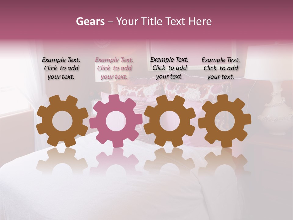 Attractive Fun Bright Modern Bedroom For Young Girls. PowerPoint Template