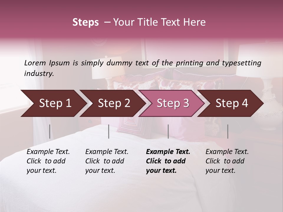 Attractive Fun Bright Modern Bedroom For Young Girls. PowerPoint Template