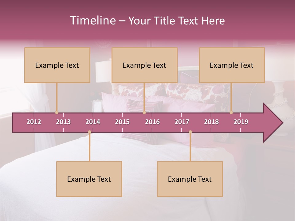 Attractive Fun Bright Modern Bedroom For Young Girls. PowerPoint Template