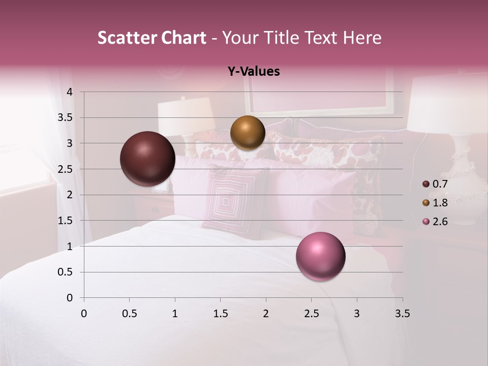 Attractive Fun Bright Modern Bedroom For Young Girls. PowerPoint Template