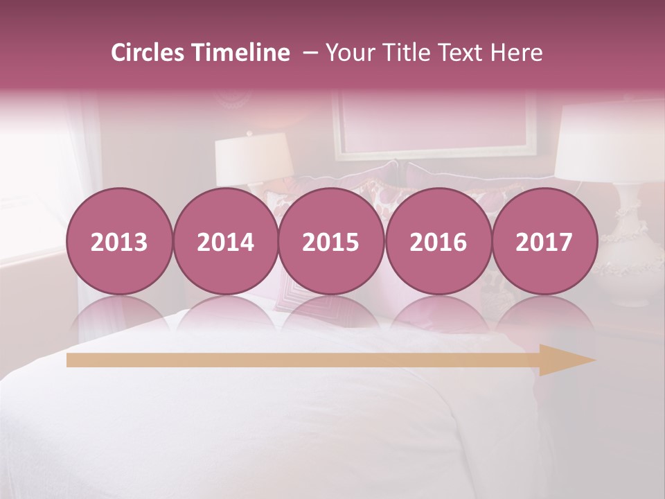 Attractive Fun Bright Modern Bedroom For Young Girls. PowerPoint Template