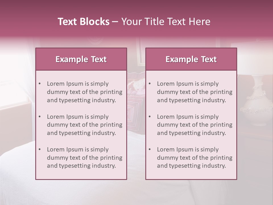 Attractive Fun Bright Modern Bedroom For Young Girls. PowerPoint Template