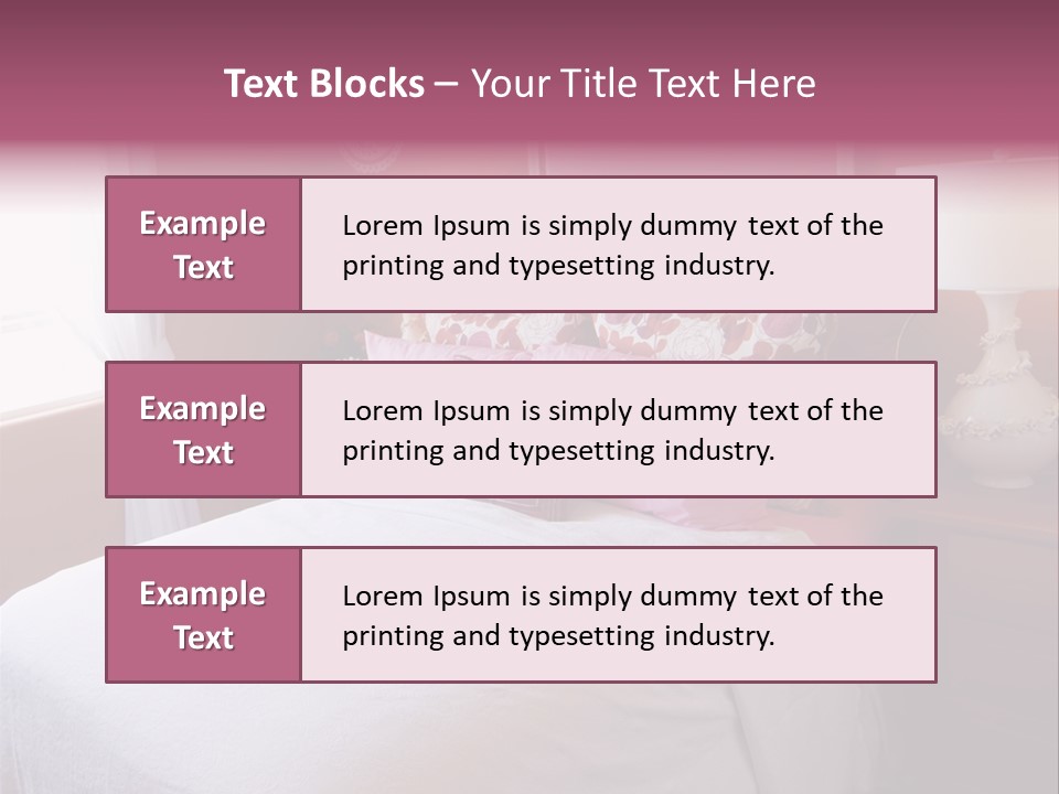 Attractive Fun Bright Modern Bedroom For Young Girls. PowerPoint Template