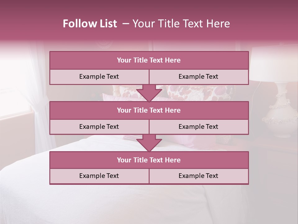 Attractive Fun Bright Modern Bedroom For Young Girls. PowerPoint Template