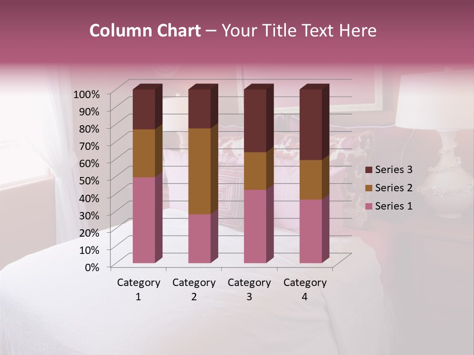 Attractive Fun Bright Modern Bedroom For Young Girls. PowerPoint Template