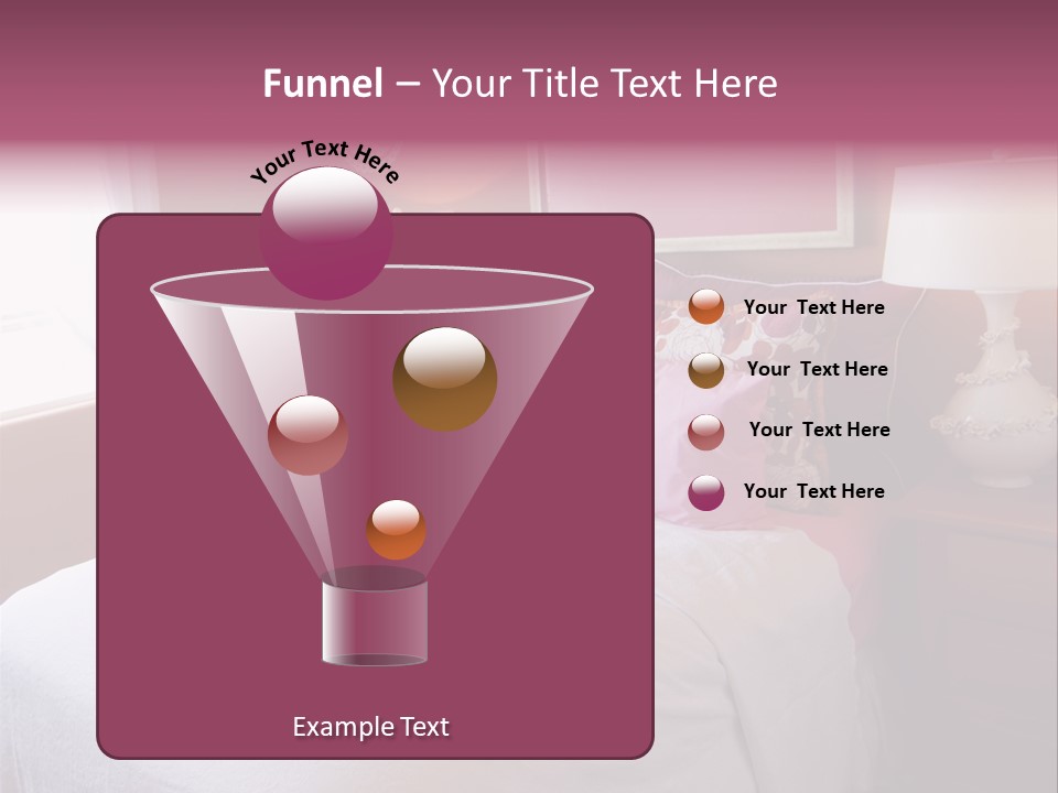 Attractive Fun Bright Modern Bedroom For Young Girls. PowerPoint Template