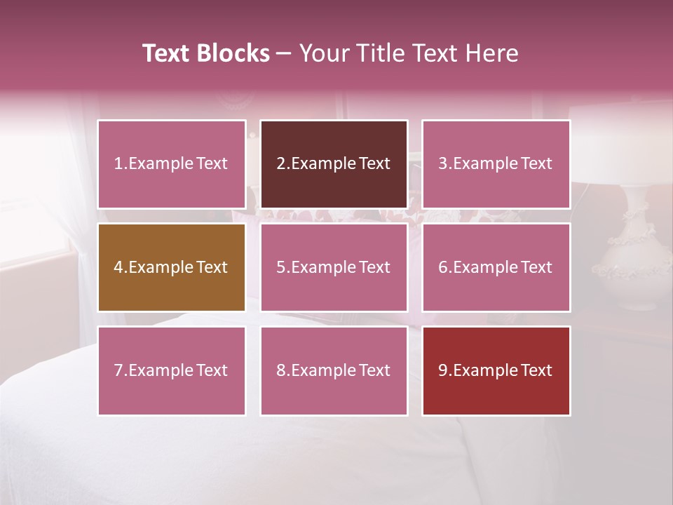 Attractive Fun Bright Modern Bedroom For Young Girls. PowerPoint Template