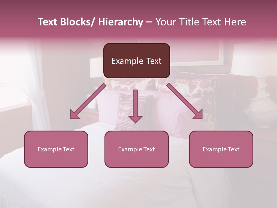 Attractive Fun Bright Modern Bedroom For Young Girls. PowerPoint Template