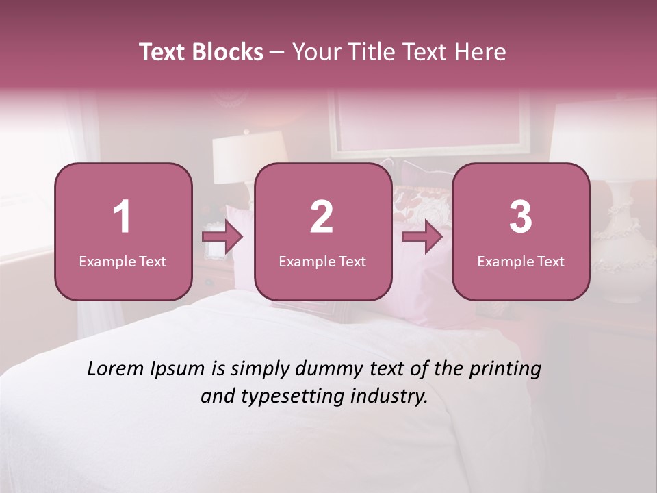 Attractive Fun Bright Modern Bedroom For Young Girls. PowerPoint Template