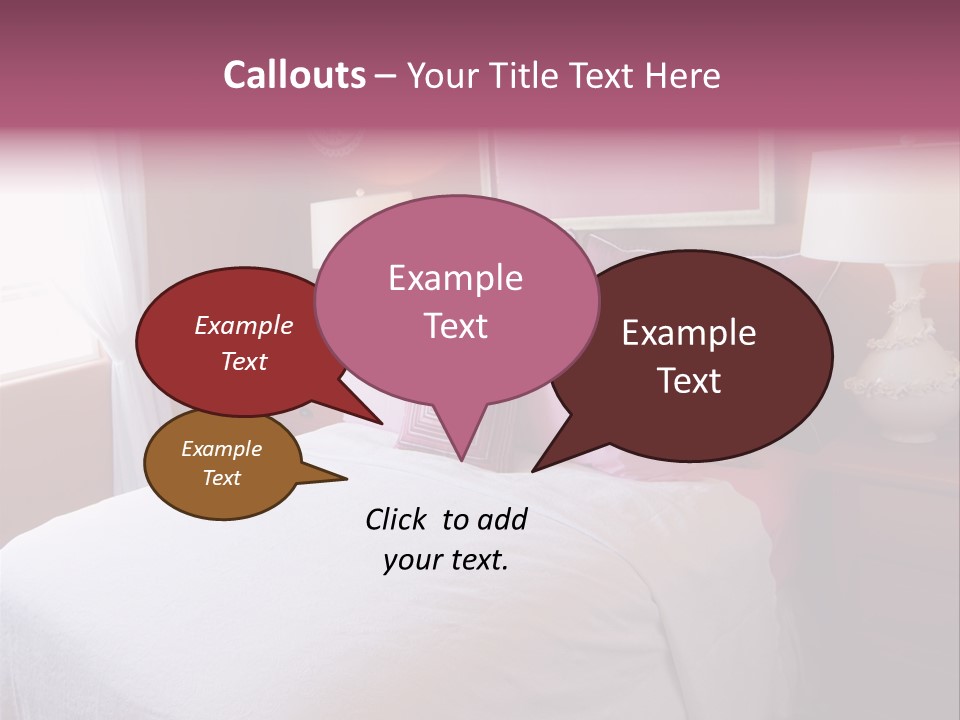 Attractive Fun Bright Modern Bedroom For Young Girls. PowerPoint Template