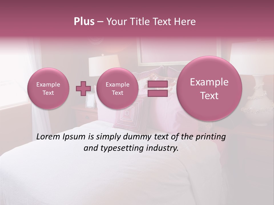 Attractive Fun Bright Modern Bedroom For Young Girls. PowerPoint Template