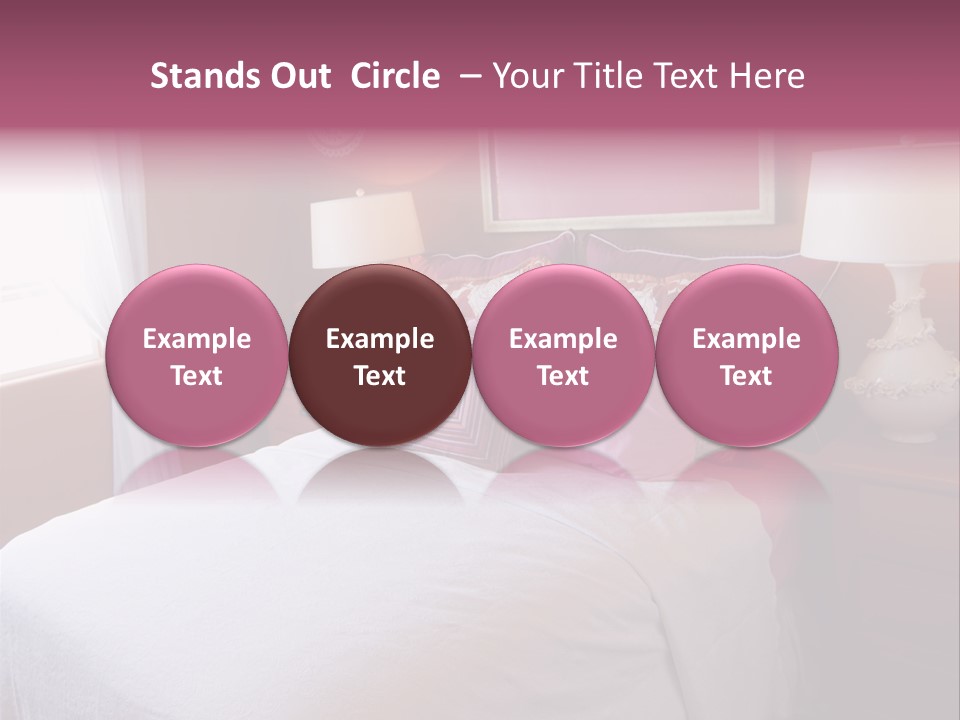 Attractive Fun Bright Modern Bedroom For Young Girls. PowerPoint Template