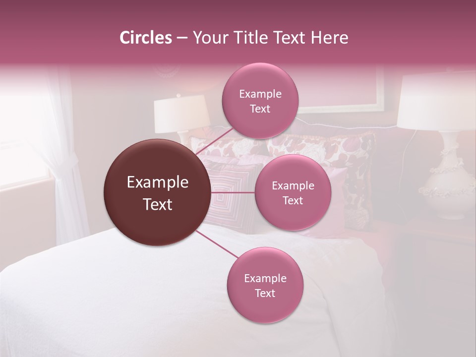 Attractive Fun Bright Modern Bedroom For Young Girls. PowerPoint Template