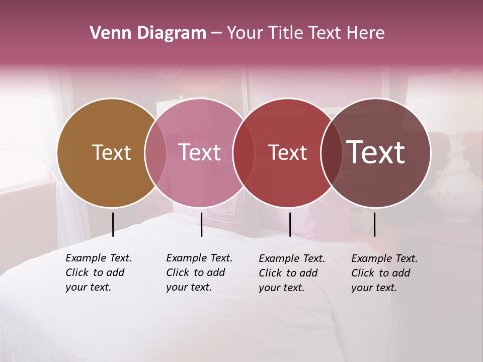 Attractive Fun Bright Modern Bedroom For Young Girls. PowerPoint Template