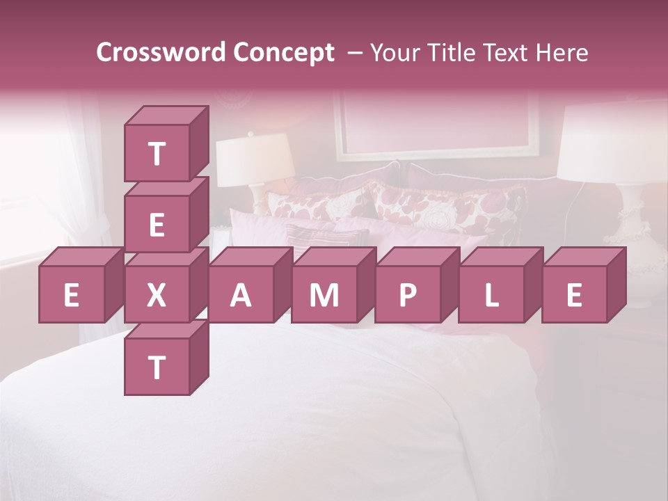 Attractive Fun Bright Modern Bedroom For Young Girls. PowerPoint Template