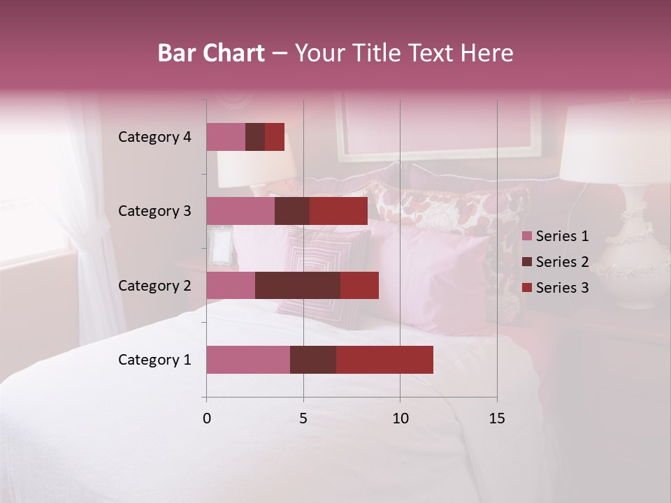 Attractive Fun Bright Modern Bedroom For Young Girls. PowerPoint Template