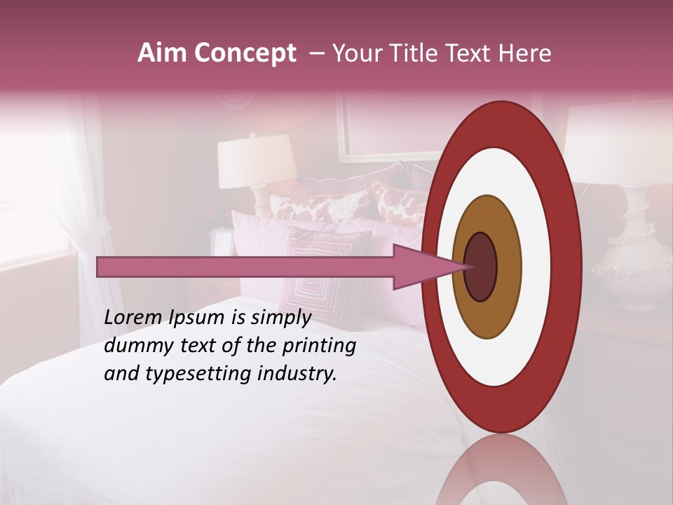 Attractive Fun Bright Modern Bedroom For Young Girls. PowerPoint Template