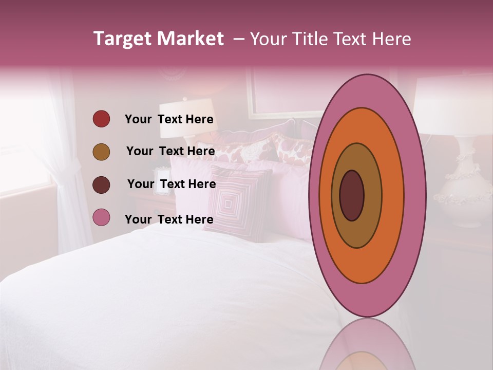 Attractive Fun Bright Modern Bedroom For Young Girls. PowerPoint Template