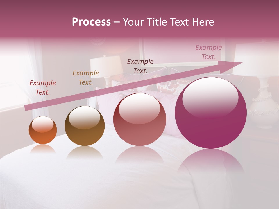 Attractive Fun Bright Modern Bedroom For Young Girls. PowerPoint Template