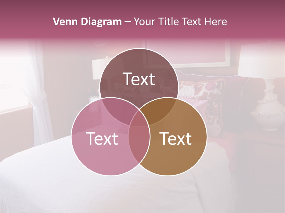 Attractive Fun Bright Modern Bedroom For Young Girls. PowerPoint Template